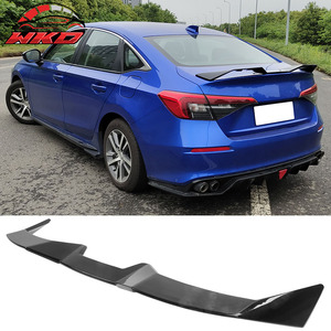 เหมาะสำหรับ Honda Civic รุ่นที่ 11 ซีดาน 4 ประตู ปี 2022-2026 สปอยเลอร์หลังทรงนกนางนวล สีดำเงา - Product Image 1