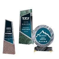 Trophée de base en marbre Transparent de haute qualité sculpté Souvenir cadeau cristal prix et trophée