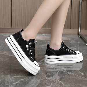 LYKU 2026 Tendance Mode Été Automne Chaussures Décontractées Sportives à Plateforme Rehaussante avec Strass pour Femmes et Étudiantes Fabriquées en Chine - Product Image 1