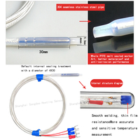 Sonde de température encastrée dans le sol de 30 mm, type K/PT100, étanche IP68, en PTFE, résistante à la corrosion, en platine, OEM