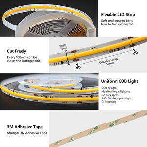 High Quality CCT LED Light <b>Strip</b> Warm White Dual Color 2200K plus 2700K Flexible LED <b>Strip</b> Light - Product Image 4