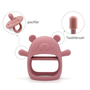 New baby bite toys small mushroom bracelet molar stick baby anti-eating hand guard silicone teether
