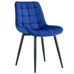 Chaises de salle à manger de restaurant confortables et luxueuses modernes en tissu gris en cuir velours rembourrées - Product Image 6