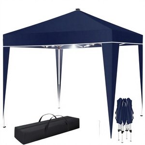 Gazebo de PVC Blanco Impermeable para Interiores/Exteriores de 10x10 pies, Estructura de Acero con Recubrimiento en Polvo, Portátil, con LED Opcional, Accesorios, Estilo Natural - Product Image 4