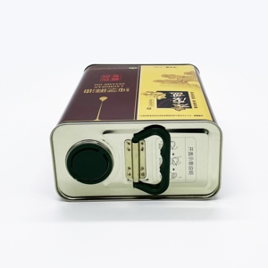 Boîte en métal rectangulaire pour huile d'olive de 2,5 L, respectueuse de l'environnement, avec bouchon en plastique - Product Image 4