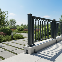 Fabricant de balustrades en aluminium noir thermolaqué au design moderne pour balcon résidentiel, sans entretien, taille personnalisée