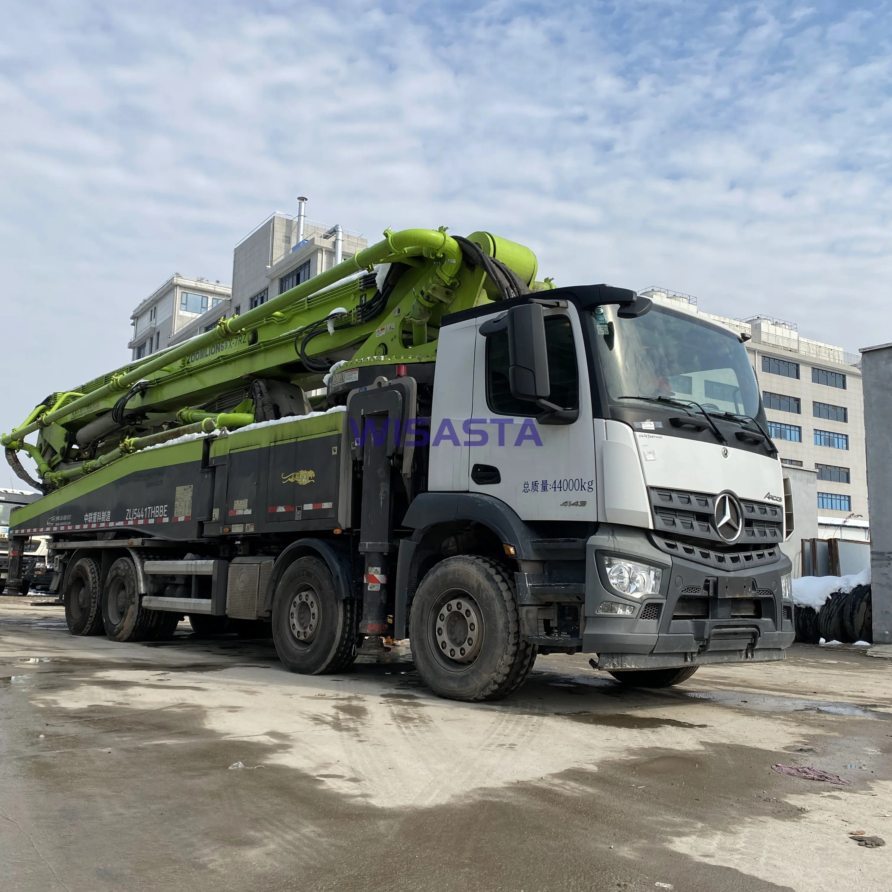 Afstandsbediening Giek Betonpompen Gebruikt Zoomlion 47M 56M 58M 62 M Betonpomp Truck