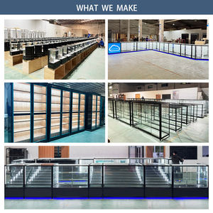 Boutique cửa hàng bán lẻ đồ nội thất kính hiển thị tủ với ánh sáng LED hiển thị giá rẻ trưng bày - Product Image 5