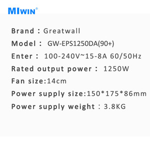 Tuyệt vời tường tùy chỉnh 1250W cung cấp điện GW-EPS1250DA 100-240V cung cấp điện cho máy chủ máy tính - Product Image 6