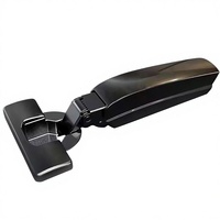 Charnière de porte de placard de cuisine en acier laminé à froid noir de 35 mm à fermeture amortie, avec amortisseur hydraulique dissimulé, pour portes de placards, salles de bain et salons
