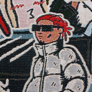 Couverture de jet de tapisserie tissée d'anime fantastique personnalisée par jacquard de gland de polyester de coton personnalisé - Product Image 2