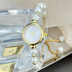 New Arrivals Niche Light Luxury 23mm Women's Quartz <strong>Watch</strong> Adjustable Pull-Out Hot Style Alloy Featuring New <strong>Pearl</strong> 20mm Pointer - Product Image 6