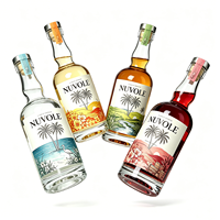 Bouteilles de vin vides transparentes avec logo personnalisé, 750 ml, bouteilles en verre rondes, 500 ml, bouteille de liqueur en verre, bouteille de whisky de haute qualité, luxe avec couvercle