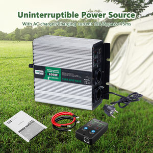 טהור סינוס גל מהפך עם מטען 600W 10A dc ac כבוי רשת חשמל מהפך עם טעינת פונקציה, USB יציאת לשימוש ביתי - Product Image 6