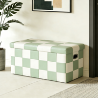 Nouvelle Arrivée 2026 : Ottoman de Rangement Pliable en Velours avec Coffre de Rangement pour Salon, Chambre et Canapé-Lit