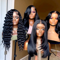 Perruques sans colle en cheveux humains prêtes à porter, perruque frontale en dentelle HD 13x6, extensions de cheveux, dentelle pré-coupée, nœuds pré-décolorés, densité 200%, cheveux vierges