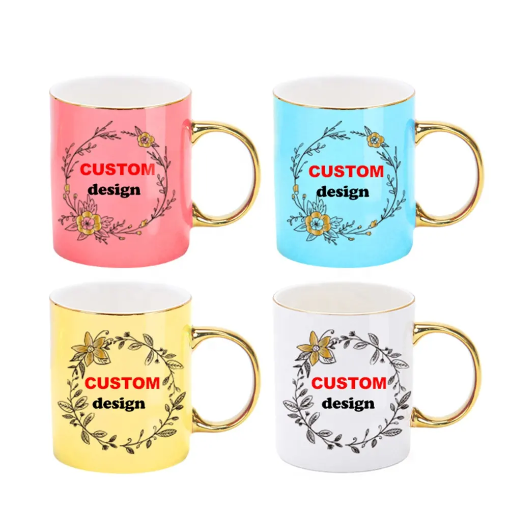 JACOTTA Ceramics Custom Mugs With Logo Promotional Porcelain Blank White Coffee Mugs Cup Supplier Ceramic Mugs