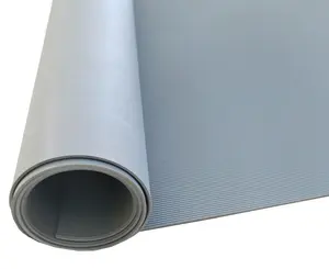 3 mm-6 mm gulungan tikar PVC pola kain dengan lembaran karet bergaris halus layanan pemrosesan dan cetakan kustom tersedia
