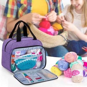 BSCI Factory OEM Craft <b>Tote</b> Organizer Yarn Storage Organizer <b>Bag</b> <b>Knitting</b> <b>Tote</b> <b>Bag</b> for Carrying Projects <b>Knitting</b> Needles - Product Image 5