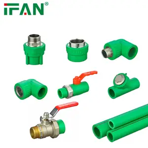 China Leverancier Ifan Groene Kleur Ppr Pijp Montage Sanitair Materialen Plastic Bibcock Fittingen Waterleiding