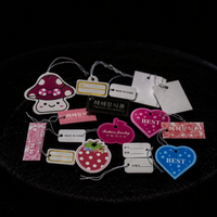 Elastische Schnur mit individuellem Logo bedruckt, Preisschild, Schmuckanhänger aus Papier/Kunststoff, Markenname, für Halskette, Ring, Armband, Fußkettchen, 2x4cm