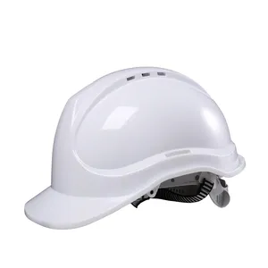 Plastic Yellow Safety Helmet For Construction Hard Hats Adjust Size 52-63cm