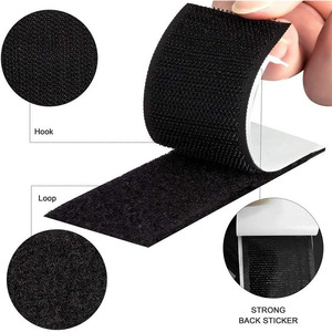 Tự dính dính lại <span class=keywords><strong>Nylon</strong></span> Polyester Vải Fastener tái sử dụng cáp Tie móc vòng băng velcroes băng tự dính - Product Image 3