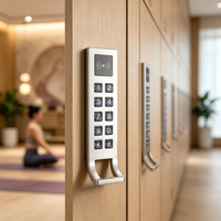 Serrure de cabinet intelligente à code par clavier en alliage de zinc pour armoire en bois publique de salle de sport avec poignée et code maître