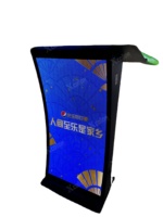 Écran d'affichage LED de bureau P2.5 GOB, conception en deux sections pour présentation scolaire, 480*940mm