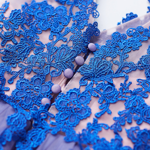 Abiti da festa per bambini vestiti lunghi blu Royal per bambine - Product Image 4