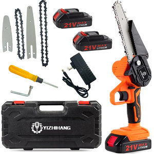Mini Motosierra Inalámbrica Portátil de 4+6 Pulgadas con Batería de Litio para Cortar Madera a Bajo Precio - Product Image 1