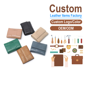 Lambskin Woven Tri-fold Wallet, OEM/ODM Custom Factory, Women's Compact Genuine Leather <b>Purse</b> - Product Image 1