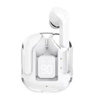 Coloré étanche vente chaude transparent sport basse jeu sans fil écouteurs intra-auriculaires max bluetooth filaire musique écouteurs