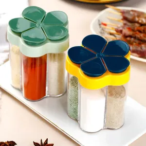 5 in 1 Empty Seasoning <b>Jar</b> Airtight Travel <b>Spice</b> Container Clear Easy Cleaning Portable Convenient Elegant for Kitchen Household - Product Image 2