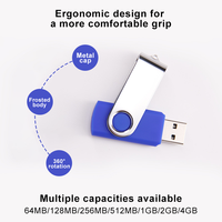 Clé USB promotionnelle OEM personnalisable avec logo, rotation, USB 2.0/3.0, capacités 2 Go, 4 Go, 8 Go, 16 Go, 32 Go, 64 Go, pour PC