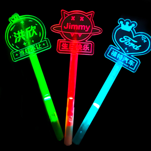 Longstar Tùy Chỉnh Màu Xanh Lớn Gậy Phát Sáng Trắng Nhấp Nháy LED Ánh Sáng up Sợi Quang Đồ Chơi Kem Chống Nắng Tùy Chỉnh Quà Tặng Cho Năm Mới - Product Image 3