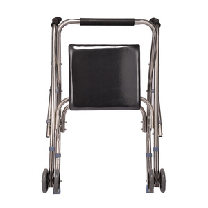 Ming Meng Ran <b>Walker</b> With Seat And Wheels <b>For</b> Elderly And <b>Disabled</b> Mobility Aid Stainless Steel Folding Design - Product Image 2