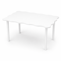 Table d'extérieur personnalisée incurvée blanche, bleue, rose, blanche pour événements et fêtes d'enfants – Prix usine