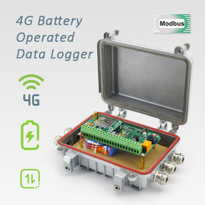 เครื่องบันทึกข้อมูลแบบใช้แบตเตอรี่ 4G รองรับ RS485 Modbus พร้อมฟังก์ชั่นแจ้งเตือน กันน้ำระดับ IP67 ตัวเครื่องอะลูมิเนียม ไม่มีหน้าจอแสดงผล สำหรับตรวจสอบระดับ - Product Image 1