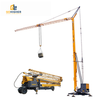 GOHIGHER mini grue à tour à montage automatique Petite grue à tour pliante mobile de 2 tonnes