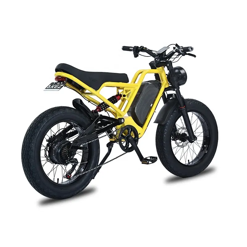 US Stock E Bike Akez 20 "Mountain E-bike 750W/1000Wサーロンレトロ電動ファットタイヤダートバイクEbike電動自転車大人用