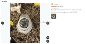 Caméra de sécurité extérieure Veemco 4K 12MP CMOS 2.8mm PoE IP67 avec vision nocturne, microphone intégré, NVR pour les personnes et les véhicules - Product Image 3