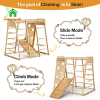 Aire de jeux intérieure pour enfants ensemble en bois Jungle Gym pour enfants Montessori salle de jeux pour enfants cadre d'escalade gymnase inspiré jouer
