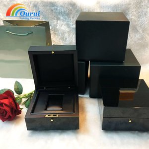 Caja de Reloj de Madera de Marca Directa de Fábrica, Caja de Almacenamiento de Relojes con Forro de PU Negro, con Accesorios, Logotipo Personalizado, Empaque de Reloj de Lujo - Product Image 3