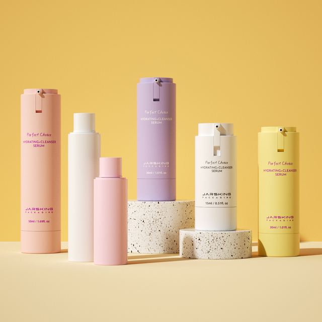 Innovative Refillable Twist up Matte Colored 15ml 30ml 50ml Cosmetic Serum Airless Lotion Pump Bottle for Skincare