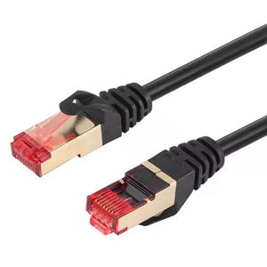 Vente en gros de cordon de raccordement Cat8 fin 0.5m 1m <span class=keywords><strong>Ethernet</strong></span> plat UTP FTP gaine PVC blindée RJ45 <span class=keywords><strong>câble</strong></span> en <span class=keywords><strong>fibre</strong></span> de cuivre pour la mise en réseau - Product Image 1