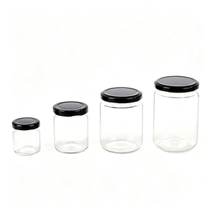 Barattoli di Vetro Rotondi <span class=keywords><strong>Piccoli</strong></span> da 100ml / 150ml / 200ml con Coperchio per Conserve e Sottaceti - Product Image 1