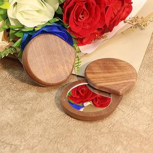 Espejos de Bolsillo de Madera Personalizados con Logotipo, Precio Bajo, Tendencia en Espejos Compactos de Mano para Maquillaje - Product Image 5