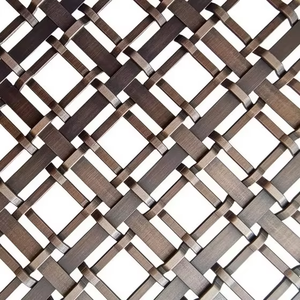 골드 황동 장식 금속 메쉬 분말 페인트 3MM 4MM 직경 304 316 스테인레스 스틸 일반 짠 장식 건축 메쉬 - Product Image 6