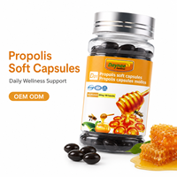 Capsules molles de propolis en gros, supplément de propolis d'abeille personnalisé, marque privée, OEM, ODM, soutien au bien-être, fabricant, fournisseur